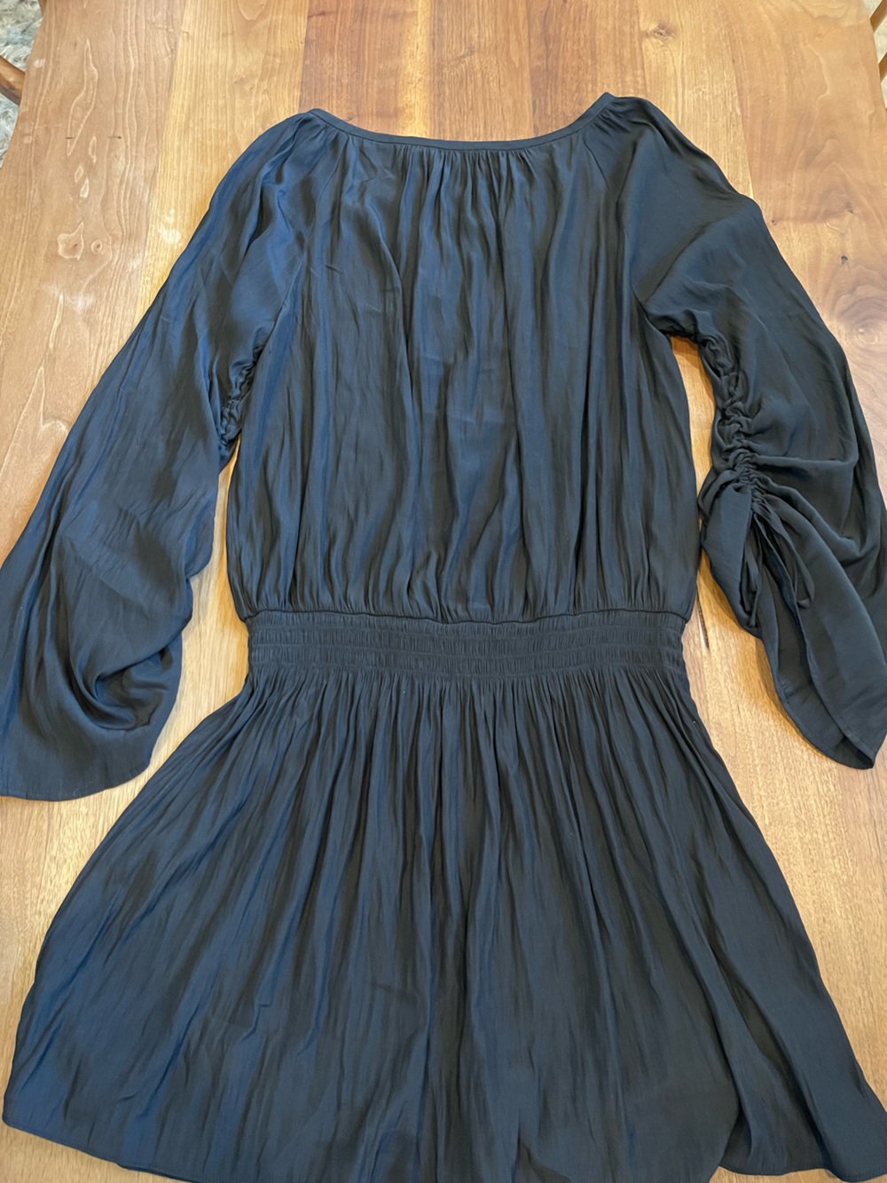 Ramy Brook NewLong-Sleeve Pleated Mini Dress - Picture 5 of 6